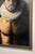 Handsome Painting of a Man in an Elizabethan Collar by Brad Erickson, gray wood frame, showroom floor sample
