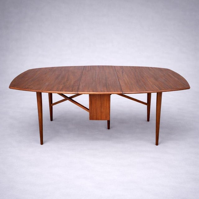Brown Mid-Century Modern Teak Drop Leaf Dining Table from Elliots of Newbury, 1960s For Sale - Image 8 of 8