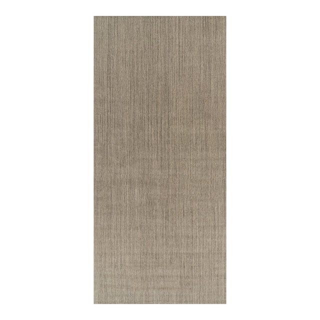 Rug & Kilim’s Oversized Modern Textural Rug With Beige and Gray Striae - 11x24 For Sale