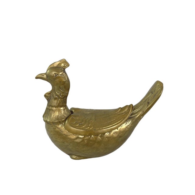 Mid 20th Century Mid-Century Brass Bird Box For Sale - Image 5 of 5