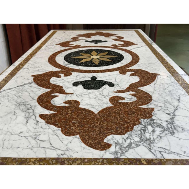 Vintage Italian Marble Dining Table, 1970s For Sale - Image 12 of 13