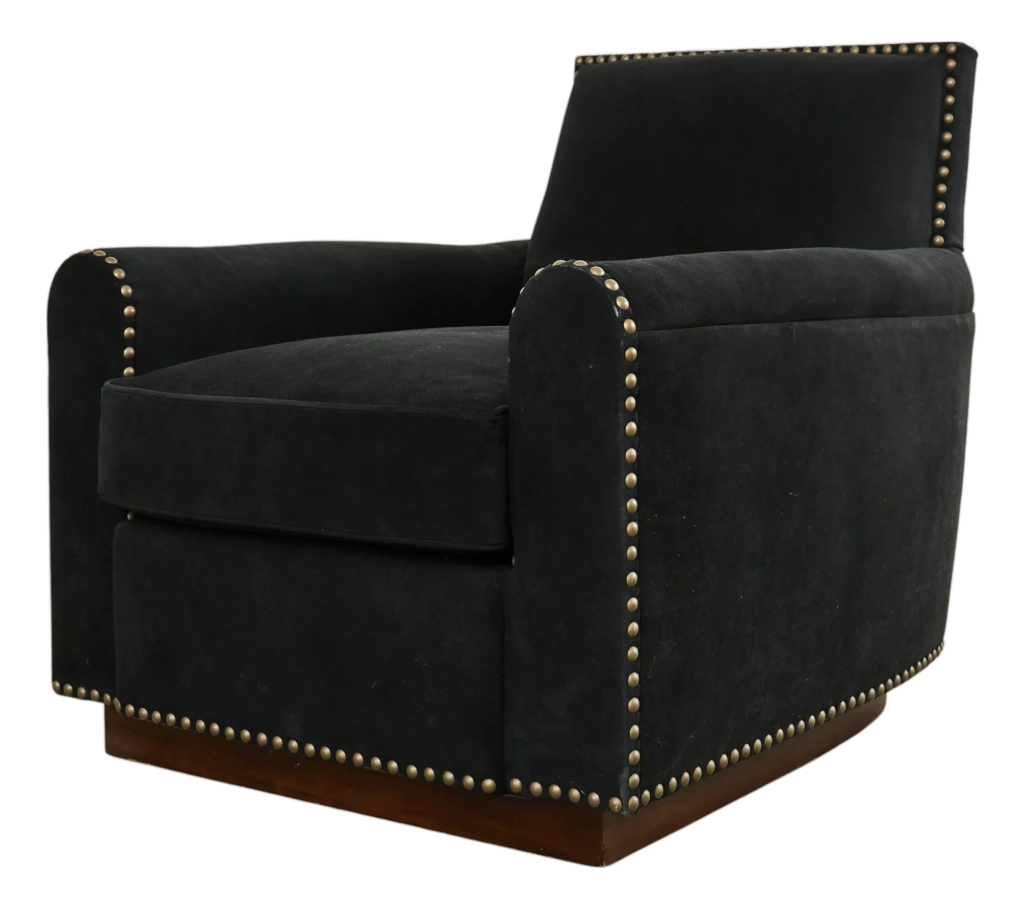 Ralph Lauren Italian Vegan Suede Colorado Club Chair | Chairish