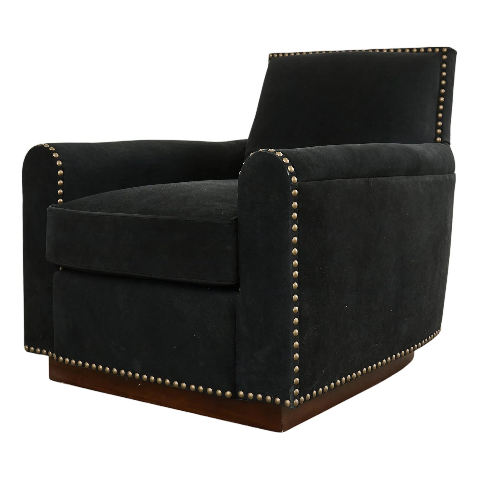Ralph Lauren Italian Vegan Suede Colorado Club Chair | Chairish