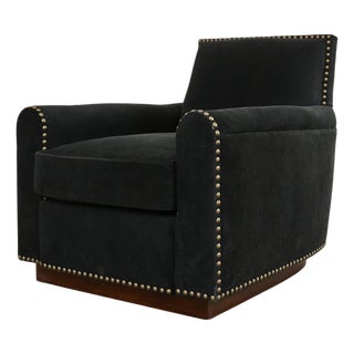 Ralph Lauren Italian Vegan Suede Colorado Club Chair For Sale