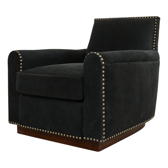 Ralph Lauren Italian Vegan Suede Colorado Club Chair For Sale