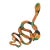 Vintage Enamel Snake Ring 18k Yellow Gold Large Coiled Serpent Cocktail Jewellery size 6.5 For Sale