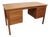 Vintage Mid-Century Modern Six Drawer Teak Writers Desk For Sale