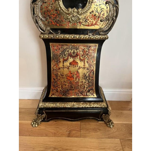 Napoleon III Marquetry Inlaid Eight Day Longcase Clock, 1870s For Sale - Image 15 of 16