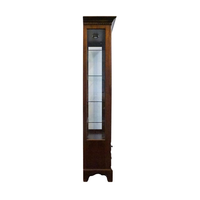 American of Martinsville Solid Cherry Contemporary Traditional 44" Lighted Display Curio Cabinet 125-421 For Sale - Image 12 of 13