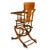 Victorian Antique Victorian Oak Convertible Highchair Stroller With Pressed Back For Sale - Image 3 of 9