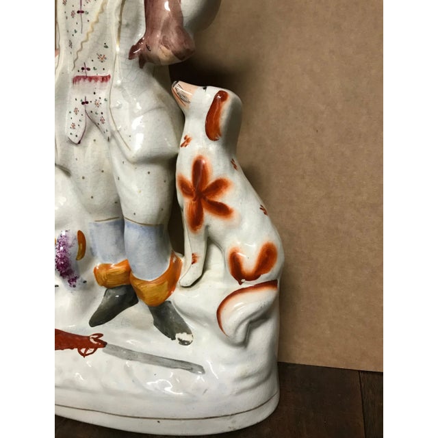 19th Century English Staffordshire Hunter with Dog, Rabbits and Game For Sale - Image 10 of 13