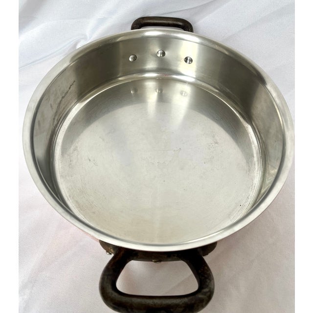 Late 1900s Copper Bourgeat French Double Handle Brasier With Lid For Sale - Image 9 of 11