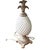 Mid-Century Modern Mid 20th Century Mid-Century Modern White Ceramic Pineapple Pedestal Lamp - Single For Sale - Image 3 of 10