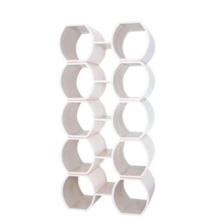 Modern Geometric Cappuccino Finished Pamela Bookcase For Sale