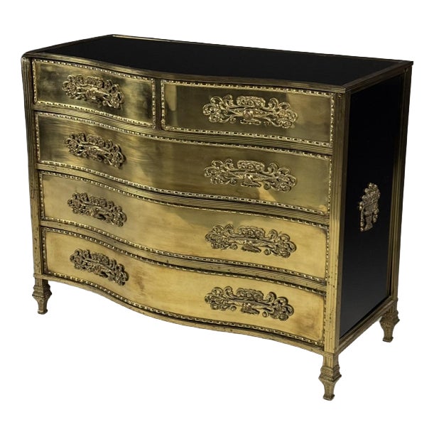 Mid-Century Chest of Drawers in Copper, 1960 For Sale