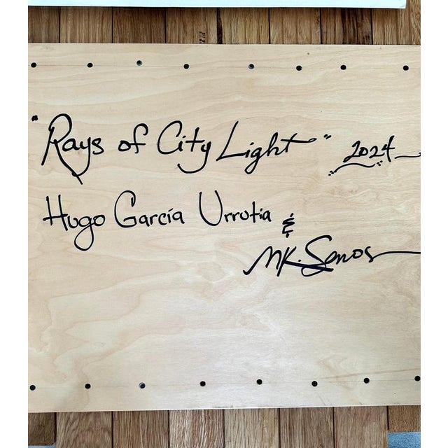 Hugo Garcia-Urrutia, Rays of City Light, Photograph on Maple Wood, 2024 For Sale - Image 11 of 12