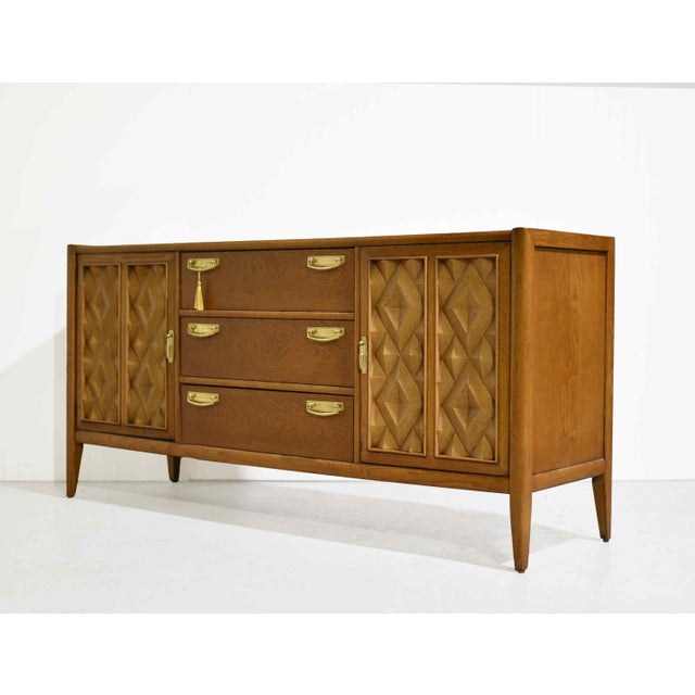 Mid-Century Modern Mid Century Modern Diamond Head Credenza Premier by Broyhill For Sale - Image 3 of 14