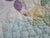 Tulip Wreath Floral Patchwork Quilt Pastel Yellows Purples Greens Appliqué No Holes 1940's For Sale - Image 11 of 16