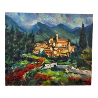 Vintage French Landscape Painting For Sale