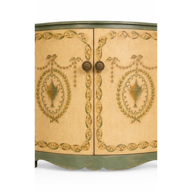 Hand-Painted French Provincial Cabinet | Custom Artisan Painted Accent Cupboard For Sale - Image 4 of 8