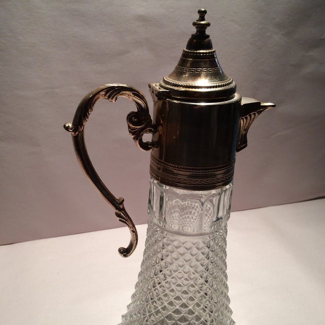 Vintage Silver Plated & Crystal Decanter Chairish