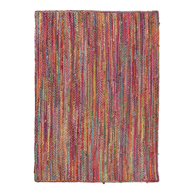 Vintage Italian Braided Polychromatic Wool Rug by Rug & Kilim, Europe For Sale