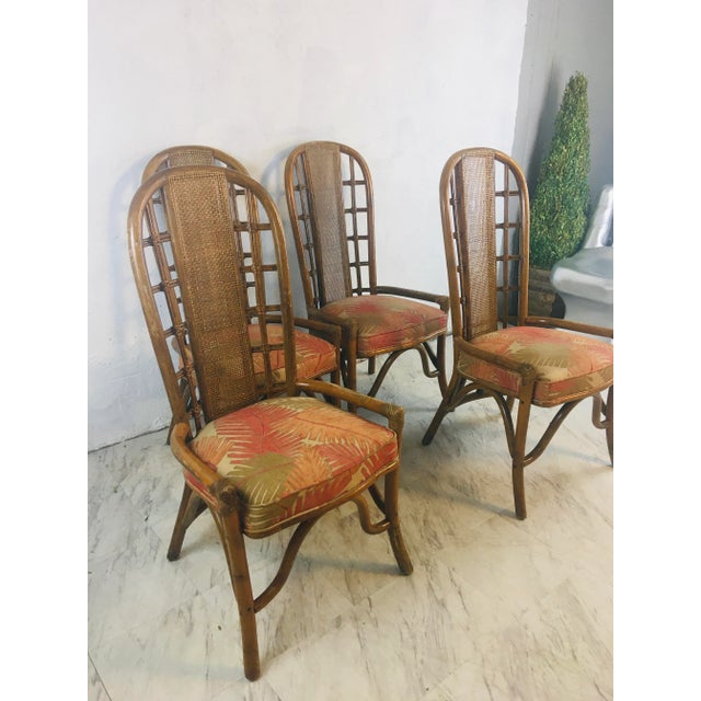 Boho Chic Henry Olko for Willow and Reed, 1970’s Dining Chairs, Set of Four For Sale - Image 3 of 12