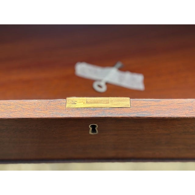 Large Vintage George III Style Writing Table in Mahogany by William Tillman, 1960 For Sale - Image 9 of 12