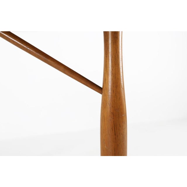 Brown Mid-Century Wooden Coffee Table, Belgium, 1950s For Sale - Image 8 of 10