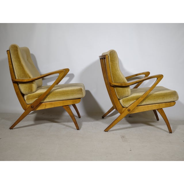 1950s Mid-Century Modern Lounge Chairs by Guglielmo Ulrich, 1950s, Set of 2 For Sale - Image 5 of 10