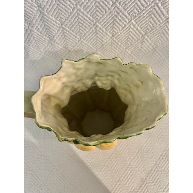 Vintage Fitz and Floyd Carrot Bunch Majolica Style Pitcher For Sale - Image 10 of 12