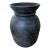 1960s Rustic Black Hand Turned Wood Honey Pot/Vase For Sale