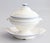 A beautiful antique French blue and white porcelain lidded sauce tureen with attached underplate. Hallmark on reverse....