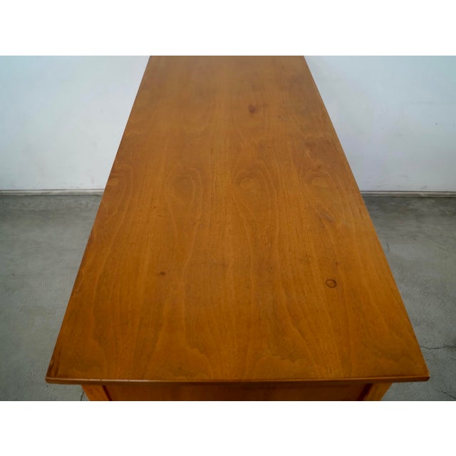 1950’s Mid-Century Modern Walnut 5-Drawer Desk For Sale - Image 10 of 12