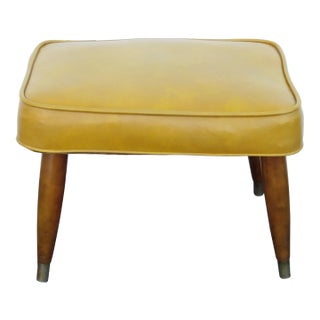 Mid Century Modern Small Ottoman Foot Stool For Sale