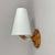 Alabaster, Birch and Pleated Fabric Wall Light, Sweden, 1920s For Sale - Image 3 of 18