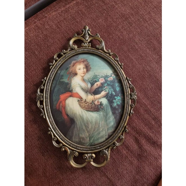 Metal Convex Brass Frame, Picture, 1950s-1970s For Sale - Image 7 of 7