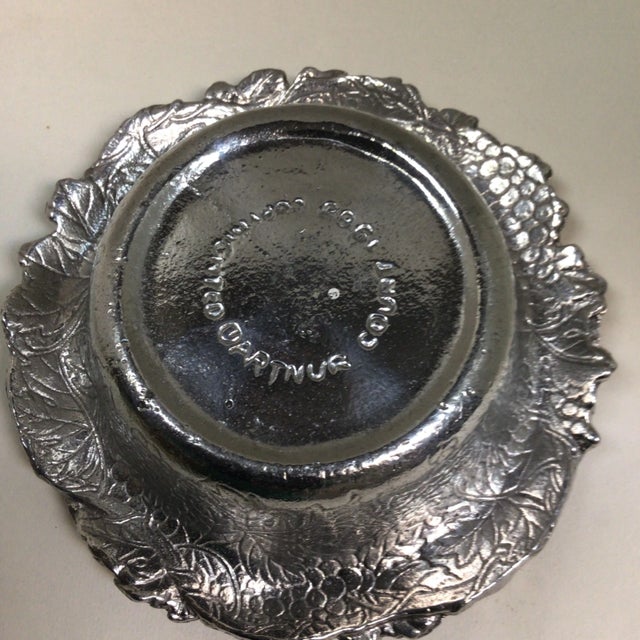 Italian Sheffield Silver Plated Wine Bottle Coasters,1 Italian Pewter Coaster, 1 Author Court Wine Bottle Coaster- Group of 4 For Sale - Image 3 of 12