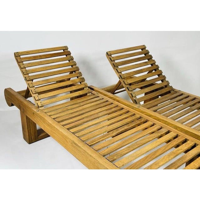 Teak Double Chaise Lounges by Kipp Stewart Design for Summit Furniture