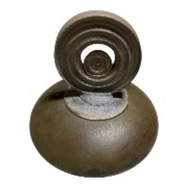 Copper Signed Tamerlane Burnell Monumental Raku Lidded Vessel For Sale - Image 8 of 10