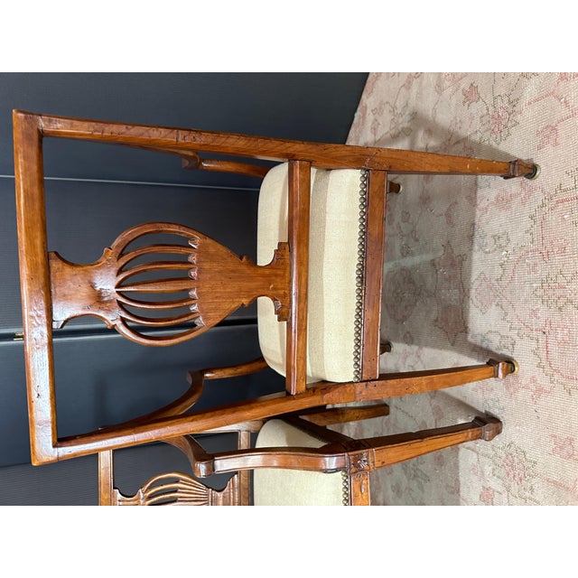 Neoclassical Pair of Italian Neoclassical Armchairs, Early 19th Century For Sale - Image 3 of 12