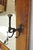 Antique Arts & Crafts Mission Oak Wood Beveled Glass Hall Mirror Iron Coat Hooks For Sale - Image 12 of 12