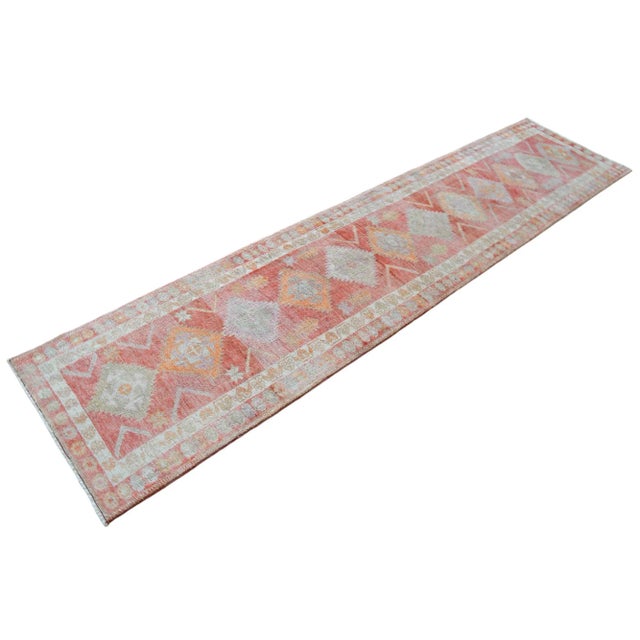 Kurdish Herki Hand-Knotted Distressed Runner For Sale - Image 6 of 12