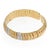 This lovely Estate bracelet is crafted from 18k yellow and white gold featuring a 12mm wide flex band in a dome shape with...