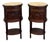 Antique Pair French Louis XVI Style Marble Top NIghtstands End Tables c.1920s-30 For Sale