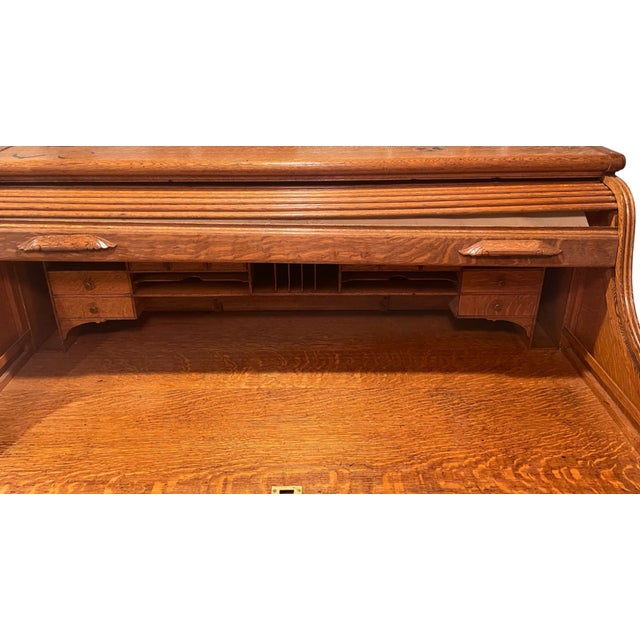 Late 20th Century Rolltop Desk For Sale - Image 9 of 12