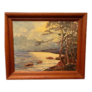 Henry Oden 1952 Oil on Canvas Landscape Signed