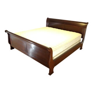 Solid Mahogany King Sleigh Bed For Sale