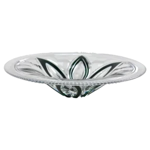 Crystal Centerpiece Fruits Bowl Cut to Clear from Val Saint Lambert, 1950