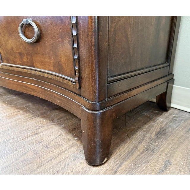 Universal Furniture Transitional Burled-Finish Dresser With Mirror For Sale - Image 11 of 18